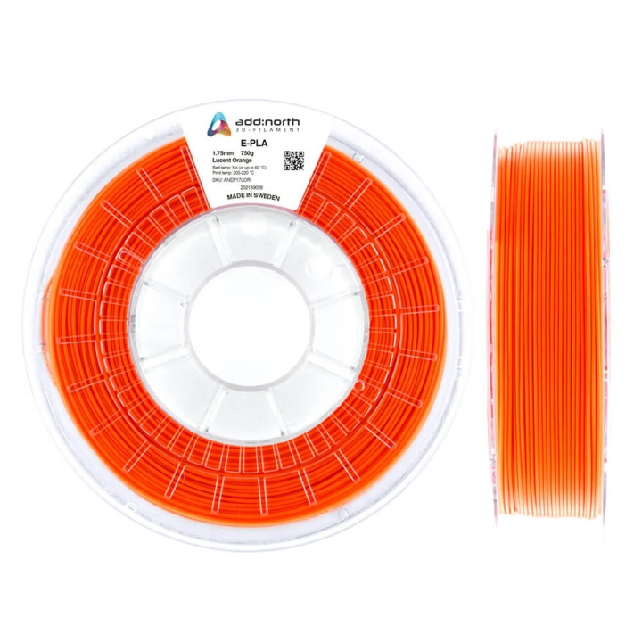 ADDNORTH E-PLA 1.75mm 750g Lucent Orange i gruppen Datautstyr / Skrivere og tilbehør / Skrivere / 3D-skrivere og tilbehør / Tillbehör hos TP E-commerce Nordic AB (C00096)