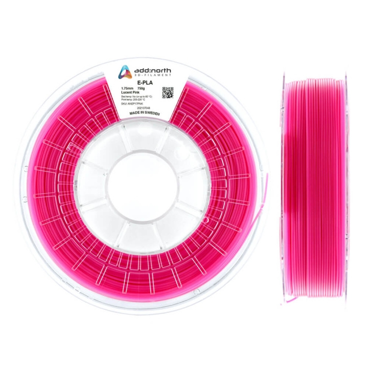 ADDNORTH E-PLA 1.75mm 750g Lucent Pink i gruppen Datautstyr / Skrivere og tilbehør / Skrivere / 3D-skrivere og tilbehør / Tillbehör hos TP E-commerce Nordic AB (C00097)