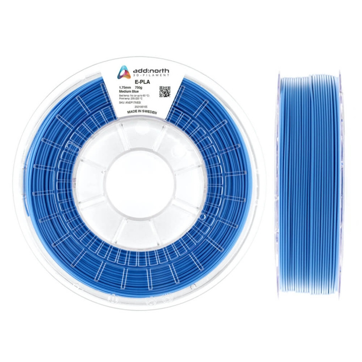 ADDNORTH E-PLA 1.75mm 750g Medium Blue i gruppen Datautstyr / Skrivere og tilbehør / Skrivere / 3D-skrivere og tilbehør / Tillbehör hos TP E-commerce Nordic AB (C00099)