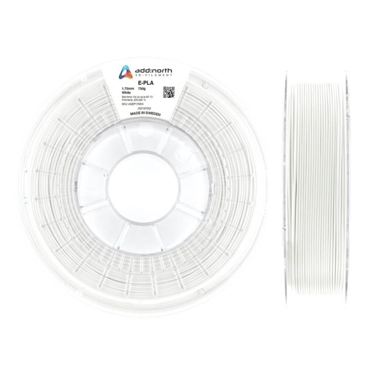 ADDNORTH E-PLA 1.75mm 750g White i gruppen Datautstyr / Skrivere og tilbehør / Skrivere / 3D-skrivere og tilbehør / Tillbehör hos TP E-commerce Nordic AB (C00103)