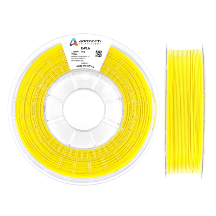 ADDNORTH E-PLA 1.75mm 750g Yellow i gruppen Datautstyr / Skrivere og tilbehør / Skrivere / 3D-skrivere og tilbehør / Tillbehör hos TP E-commerce Nordic AB (C00104)