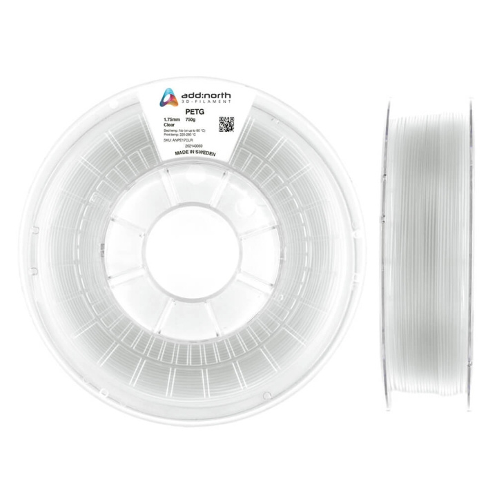 ADDNORTH PETG 1.75mm 750g Clear i gruppen Datautstyr / Skrivere og tilbehør / Skrivere / 3D-skrivere og tilbehør / Tillbehör hos TP E-commerce Nordic AB (C00113)