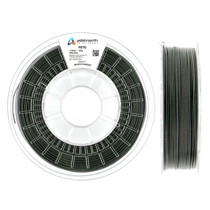ADDNORTH PETG 750g Glitz Grey i gruppen Datautstyr / Skrivere og tilbehør / Skrivere / 3D-skrivere og tilbehør / Tillbehör hos TP E-commerce Nordic AB (C00114)