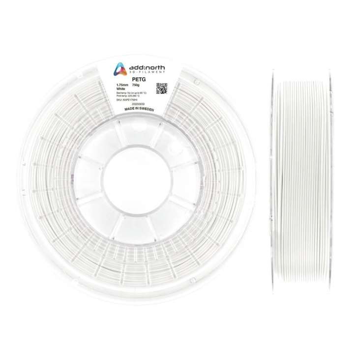 ADDNORTH PETG 1.75mm 750g White i gruppen Datautstyr / Skrivere og tilbehør / Skrivere / 3D-skrivere og tilbehør / Tillbehör hos TP E-commerce Nordic AB (C00122)