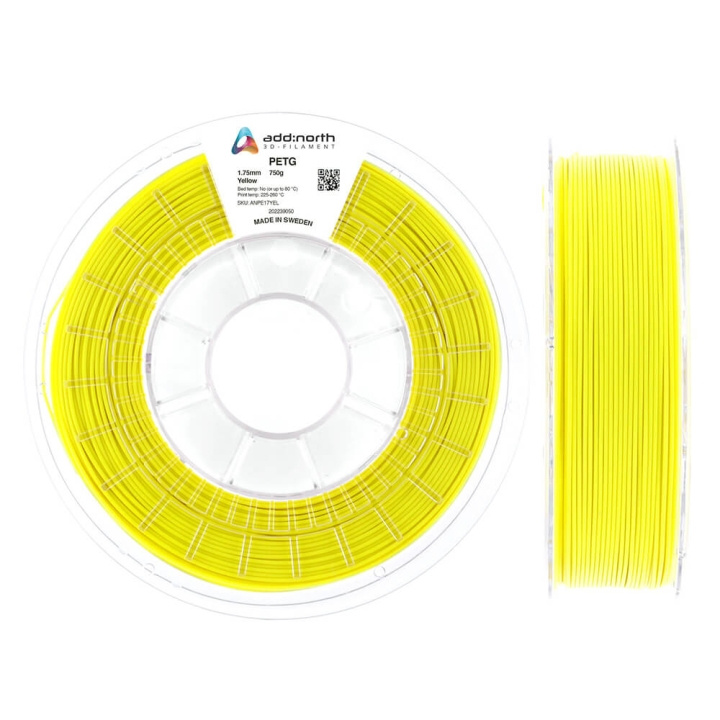 ADDNORTH PETG 1.75mm 750g Yellow i gruppen Datautstyr / Skrivere og tilbehør / Skrivere / 3D-skrivere og tilbehør / Tillbehör hos TP E-commerce Nordic AB (C00123)