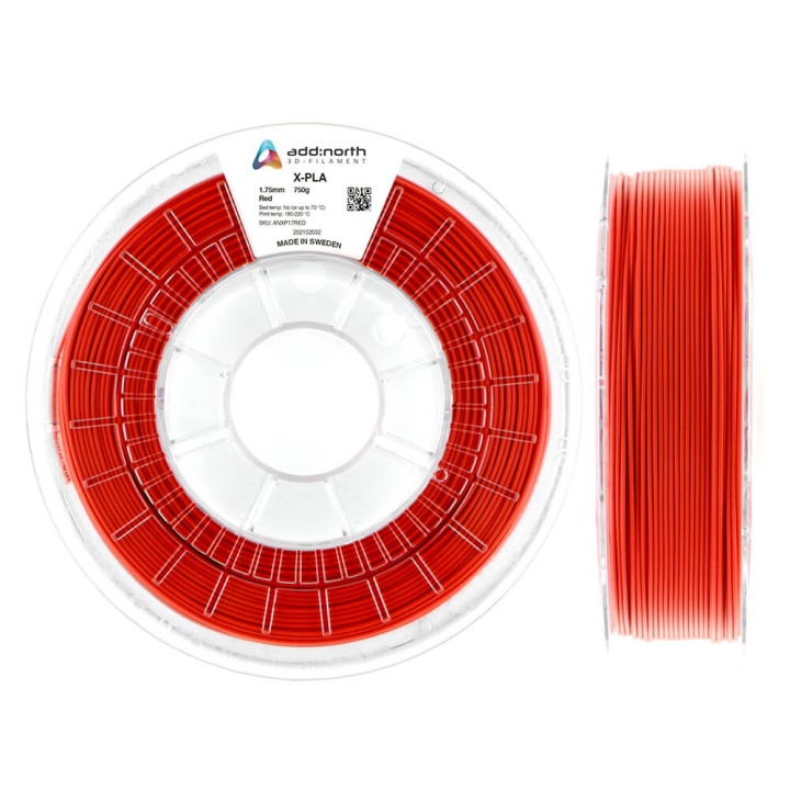ADDNORTH X-PLA 1.75mm 750g Red i gruppen Datautstyr / Skrivere og tilbehør / Skrivere / 3D-skrivere og tilbehør / Tillbehör hos TP E-commerce Nordic AB (C00145)