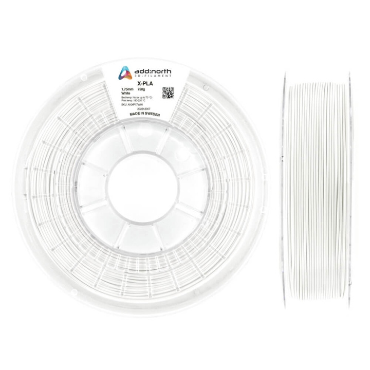 ADDNORTH X-PLA 750g White i gruppen Datautstyr / Skrivere og tilbehør / Skrivere / 3D-skrivere og tilbehør / Tillbehör hos TP E-commerce Nordic AB (C00146)