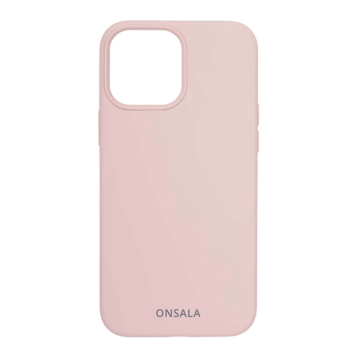 ONSALA Mobildeksel Silikon Sand Pink - iPhone 13 Pro Max i gruppen SMARTTELEFON & NETTBRETT / Mobilbeskyttelse / Apple / iPhone 13 Pro Max / Deksel hos TP E-commerce Nordic AB (C00244)