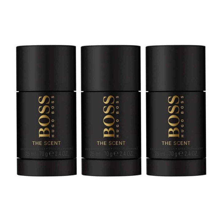 3-pack Hugo Boss The Scent Deostick 75ml i gruppen HELSE OG SKJØNNHET / Duft og parfyme / Deodorant / Deo for han hos TP E-commerce Nordic AB (C00269)