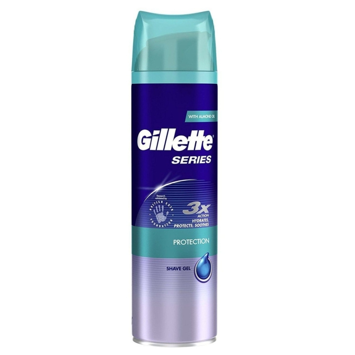 Gillette Series Protection Shave Gel 200ml i gruppen HELSE OG SKJØNNHET / Hår & styling / Barbering og trimming / Barberhøvler og tilbehør hos TP E-commerce Nordic AB (C00458)
