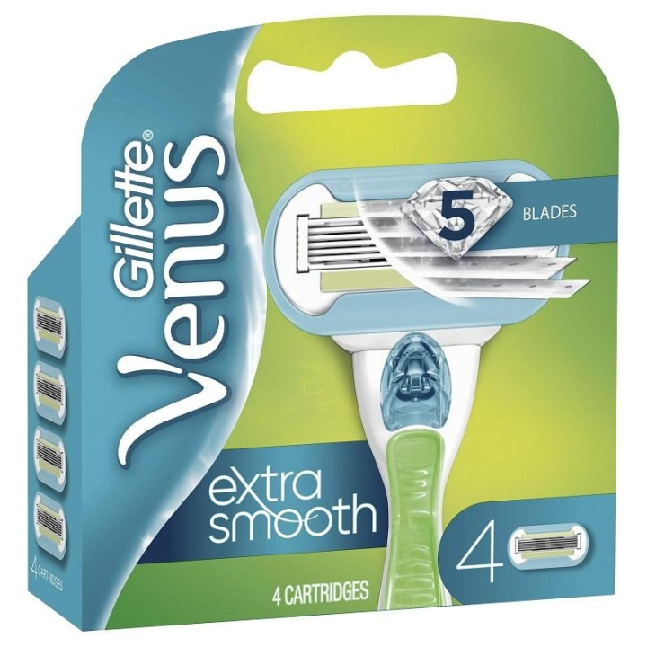 Gillette Venus Extra Smooth barberblad i 4-pakning i gruppen HELSE OG SKJØNNHET / Hår & styling / Barbering og trimming / Barberhøvler og tilbehør hos TP E-commerce Nordic AB (C00476)