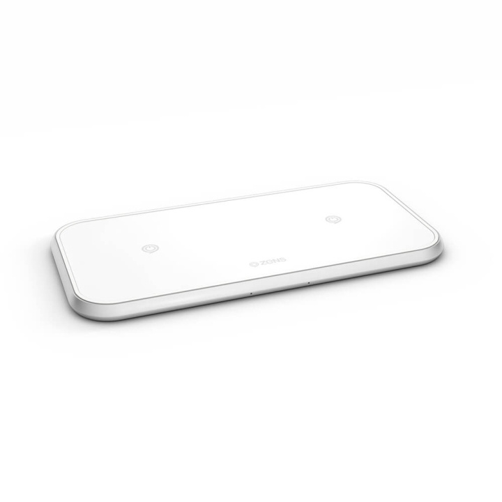 Zens Dual Alu Charger 30W PD White i gruppen SMARTTELEFON & NETTBRETT / Ladere og Kabler / Trådløs lader QI hos TP E-commerce Nordic AB (C00550)