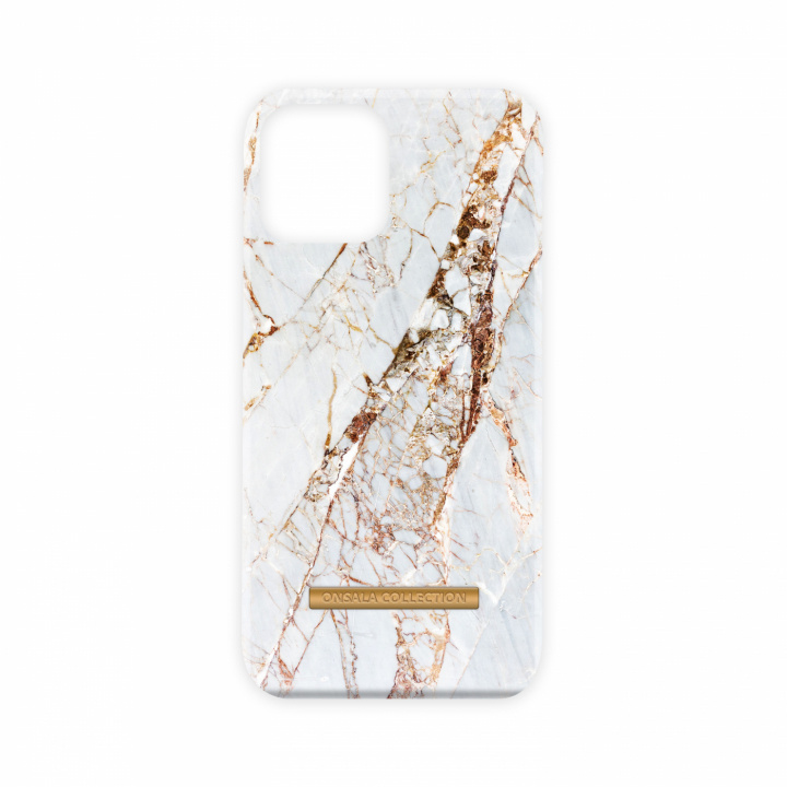 Onsala COLLECTION Mobilskal Soft White Rhino Marble iPhone 13 Pro Max i gruppen SMARTTELEFON & NETTBRETT / Mobilbeskyttelse / Apple / iPhone 13 Pro Max / Deksel hos TP E-commerce Nordic AB (C00730)