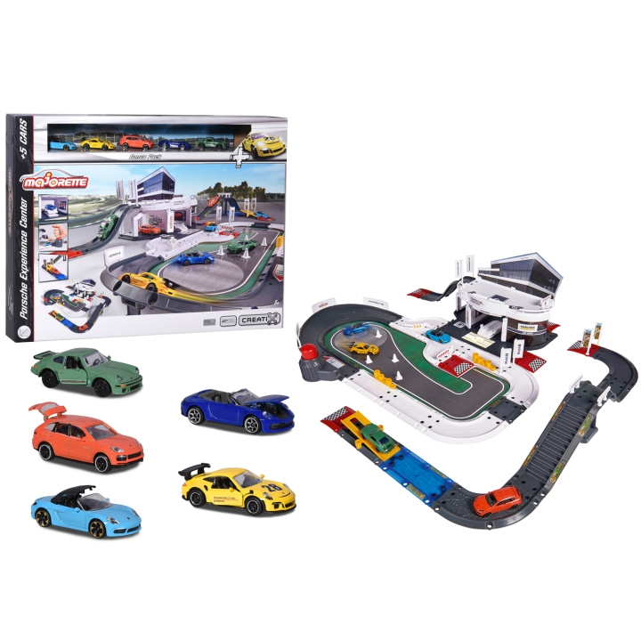 Majorette Porsche Experience Centre + 5 kjøretøy i gruppen LEKER, BARN OG BABY / Leker / Lekebiler hos TP E-commerce Nordic AB (C00870)