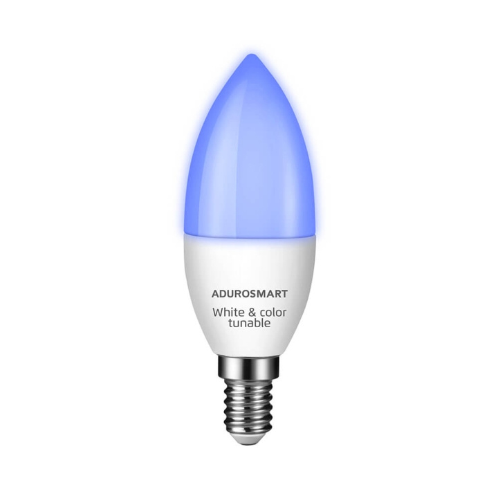 Adurosmart Lampa E14 RGBW Dimbar Zigbee i gruppen HJEM, HUS OG HAGE / Smarthus / Smart belysning hos TP E-commerce Nordic AB (C01389)