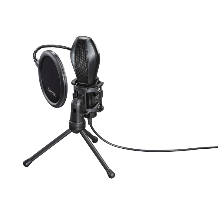 Hama Mikrofon Stream USB Svart i gruppen Datautstyr / Datamaskin Tilbehør / Mikrofoner hos TP E-commerce Nordic AB (C01431)