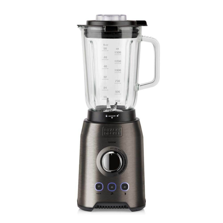 BLACK+DECKER Blender 1200W Børstet stål i gruppen HJEM, HUS OG HAGE / Husholdningsapparater / Matprosessorer og kjøkkenassistenter / Miksere og blendere hos TP E-commerce Nordic AB (C01488)