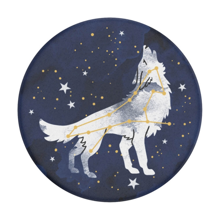 PopSockets Sirius Wolf Removable Grip with Standfunction i gruppen SMARTTELEFON & NETTBRETT / Annet tilbehør / Popsockets hos TP E-commerce Nordic AB (C01525)