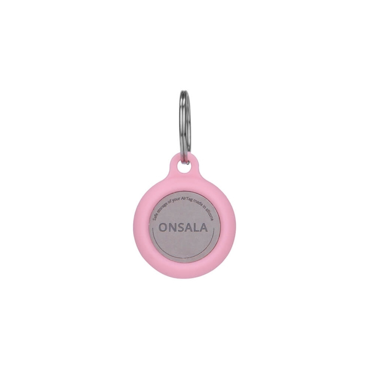 Onsala Airtag Holder Silikon Rosa med Nøkkelring i gruppen SMARTTELEFON & NETTBRETT / Annet tilbehør / Annet hos TP E-commerce Nordic AB (C01544)