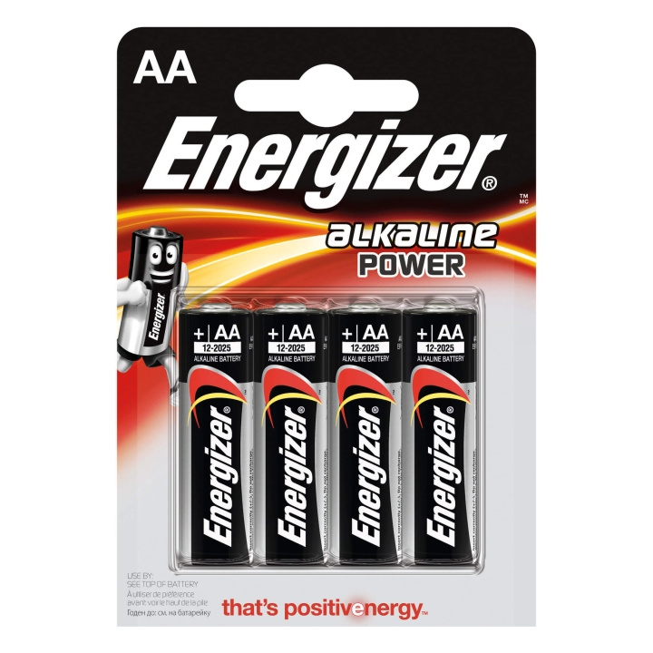 Energizer Batteri AA/LR6 Alkaline Power 4-pak i gruppen Elektronikk / Batterier & Ladere / Batterier / AA hos TP E-commerce Nordic AB (C01576)