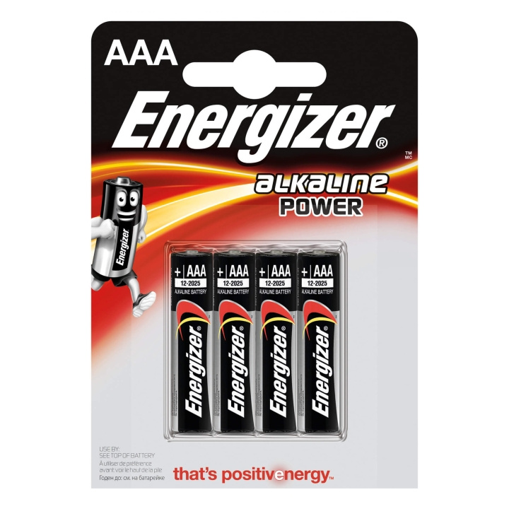 Energizer Batteri AAA/LR03 Alkaline Power 4-pak i gruppen Elektronikk / Batterier & Ladere / Batterier / AAA hos TP E-commerce Nordic AB (C01577)