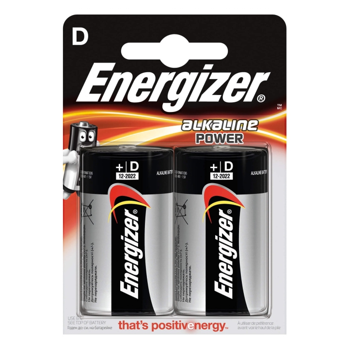 Energizer Batteri D/LR20 Alkaline Power 2-pak i gruppen Elektronikk / Batterier & Ladere / Batterier / Andre hos TP E-commerce Nordic AB (C01579)