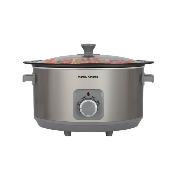 Morphy Richards Slow Cooker Sear and Stew Børstet stål i gruppen HJEM, HUS OG HAGE / Husholdningsapparater / Slowcookers hos TP E-commerce Nordic AB (C01745)