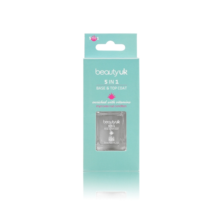 BeautyUK Beauty UK 5 In 1 Base & Top Coat i gruppen HELSE OG SKJØNNHET / Manikyr/pedikyr / Neglelakk hos TP E-commerce Nordic AB (C01893)