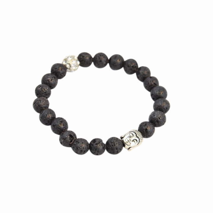 Armband Naturstein F3147BK00 i gruppen SPORT, FRITID & HOBBY / Tilbehør / Annet tilbehør hos TP E-commerce Nordic AB (C01902)