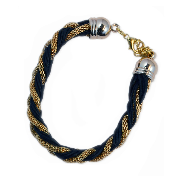 Armband Flettet gull svart i gruppen SPORT, FRITID & HOBBY / Tilbehør / Annet tilbehør hos TP E-commerce Nordic AB (C01919)