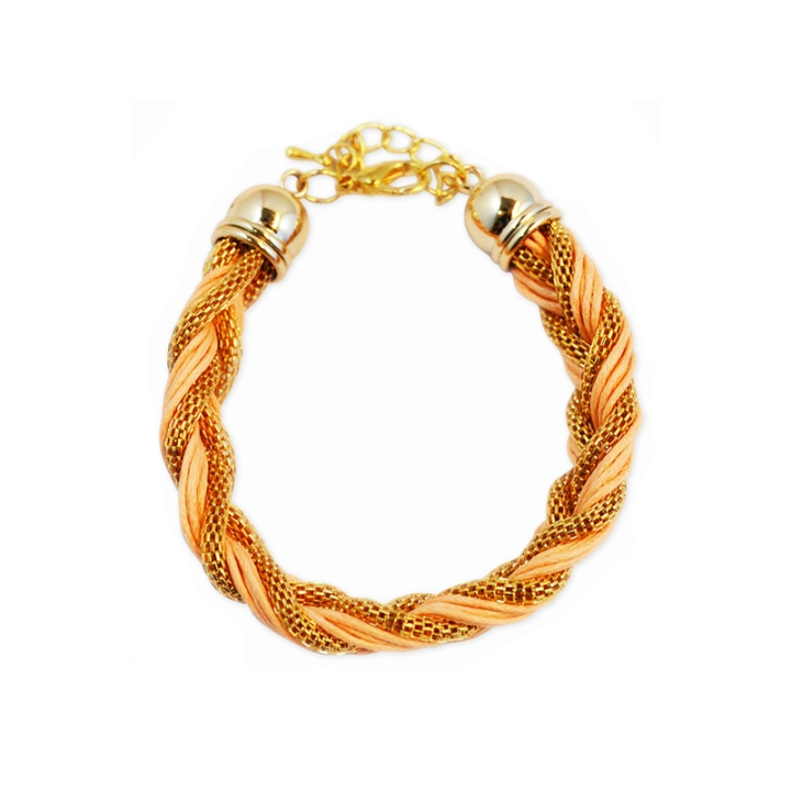 Armband Flettet gullrosa i gruppen SPORT, FRITID & HOBBY / Tilbehør / Annet tilbehør hos TP E-commerce Nordic AB (C01921)