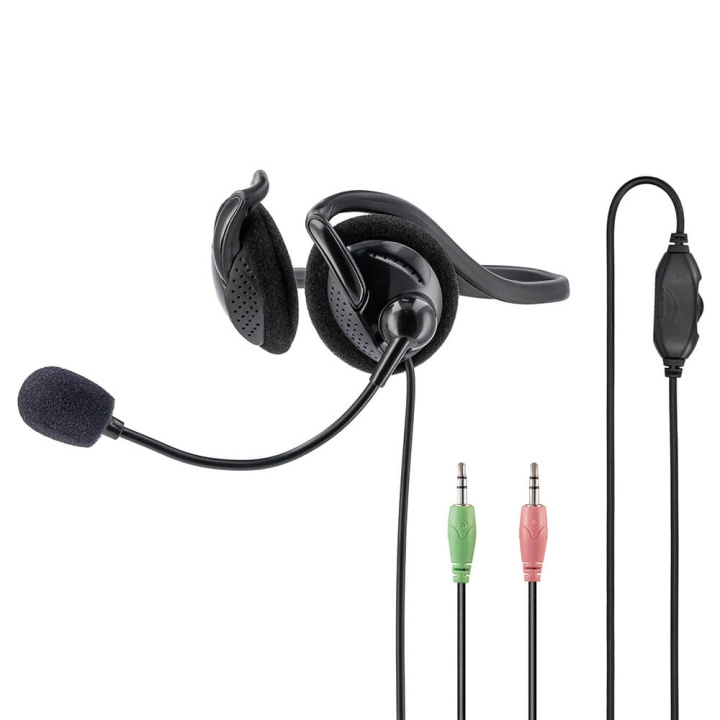 Hama PC Office Headset NHS-P100 Stereo Nakkebøyle Svart i gruppen Datautstyr / Datamaskin Tilbehør / Headset hos TP E-commerce Nordic AB (C02184)