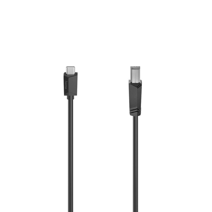 Hama Cable USB-C to USB-B 480 Mbps 1.5m Black i gruppen Datautstyr / Kabler og adaptere / USB / USB-C hos TP E-commerce Nordic AB (C02198)