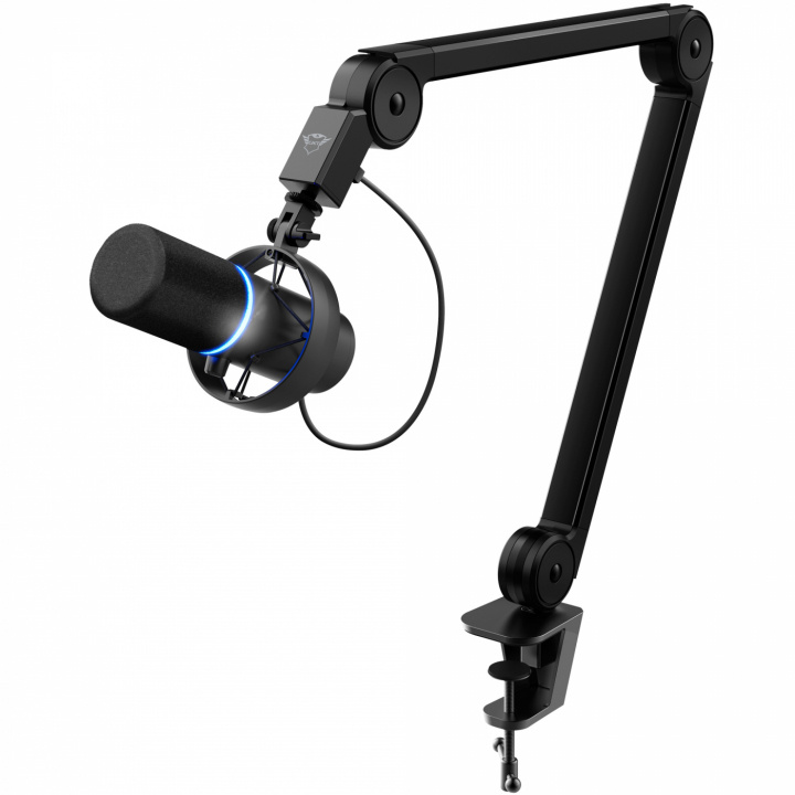 Trust GXT 255+ Onyx mikrofon og arm i gruppen Datautstyr / Datamaskin Tilbehør / Mikrofoner hos TP E-commerce Nordic AB (C02395)