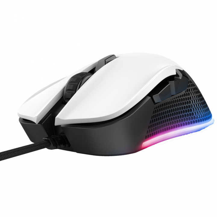 Trust GXT 922W Ybar spillmus hvit i gruppen Datautstyr / Mus & Tastatur / Mus / Gaming hos TP E-commerce Nordic AB (C02399)