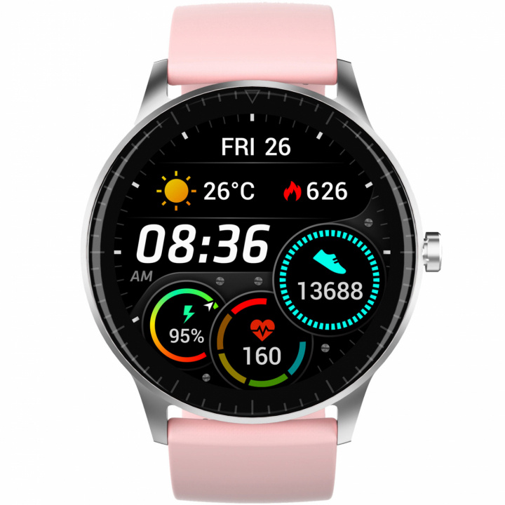 Denver Bluetooth smartwatch with heartrate sensor, Rosa i gruppen SPORT, FRITID & HOBBY / Smartwatch og Aktivitetsmålere / Smartwatches hos TP E-commerce Nordic AB (C02544)