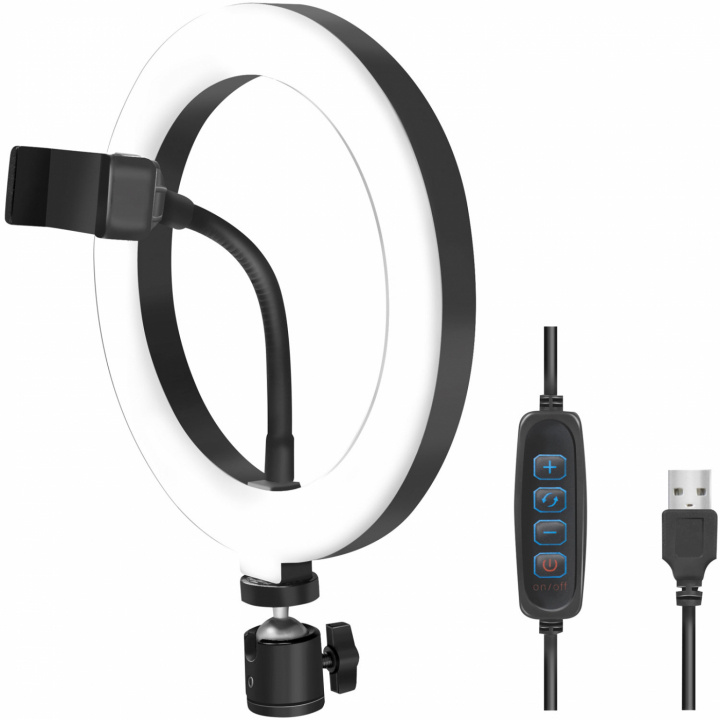 LogiLink Ringlys for smarttelefon Ø20 cm uten stativ i gruppen Elektronikk / Foto og video / Fotograferingsutstyr / Ring light hos TP E-commerce Nordic AB (C02665)