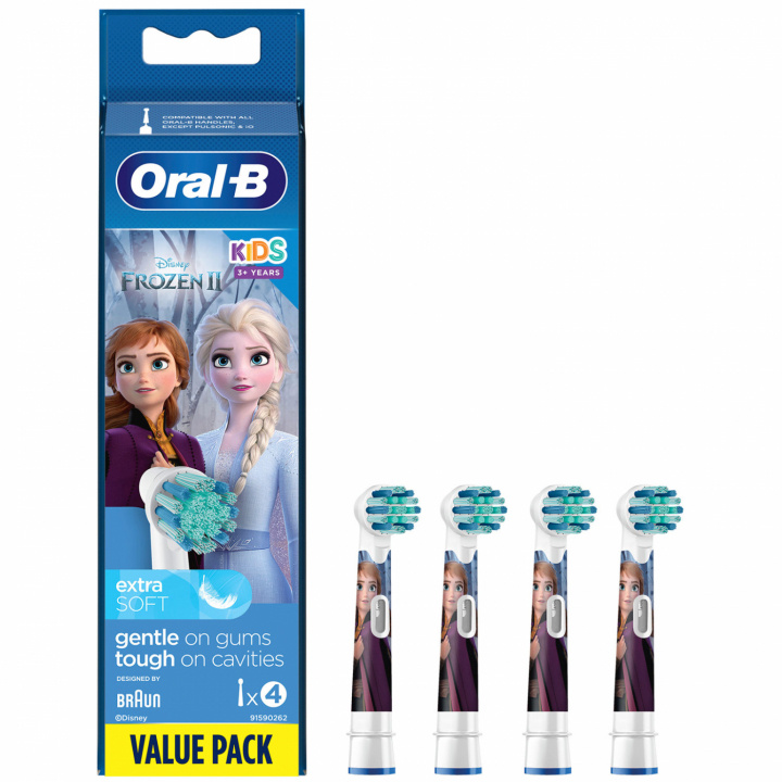 Oral B Børstehode Frozen 4 stk i gruppen HELSE OG SKJØNNHET / Munnpleie / Elektriske tannbørster tilbehør hos TP E-commerce Nordic AB (C02697)