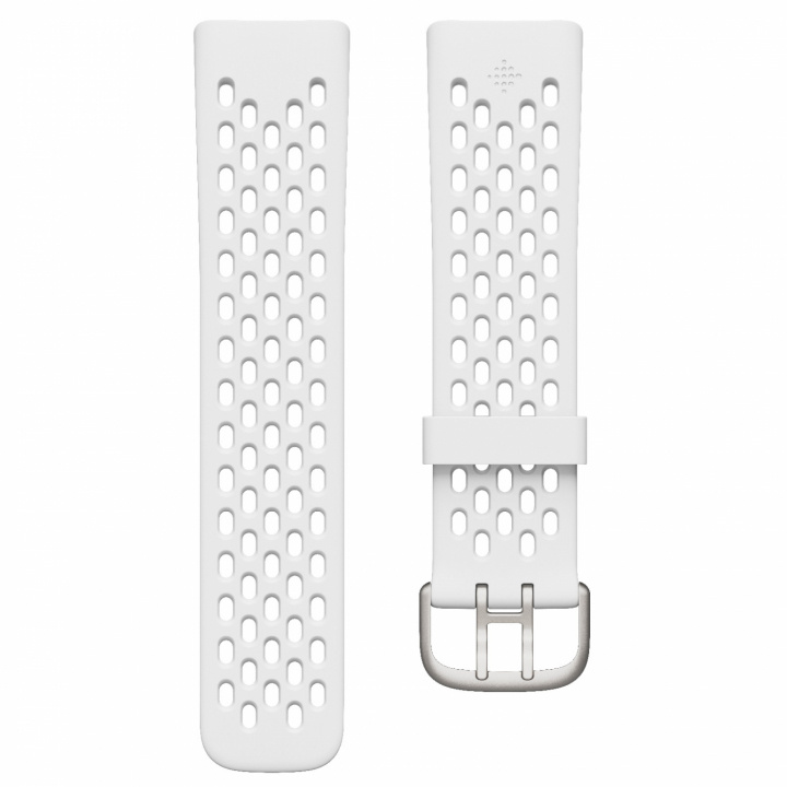 Fitbit Charge 5/6 Sportsbånd Frost White (S) i gruppen SPORT, FRITID & HOBBY / Smartwatch og Aktivitetsmålere / Tilbehør hos TP E-commerce Nordic AB (C02746)