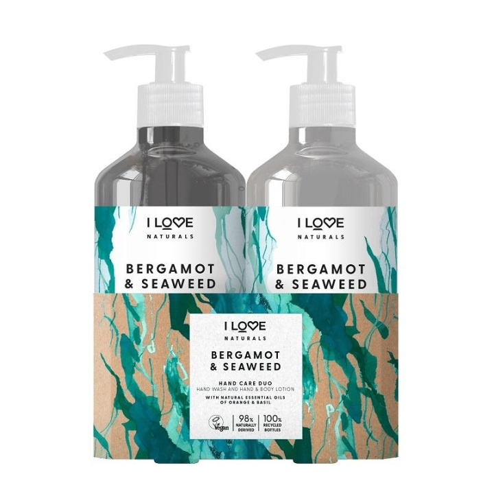 Giftset I Love Naturals Hand Care Duo Bergamot & Seaweed i gruppen HELSE OG SKJØNNHET / Manikyr/pedikyr / Håndkrem hos TP E-commerce Nordic AB (C02780)