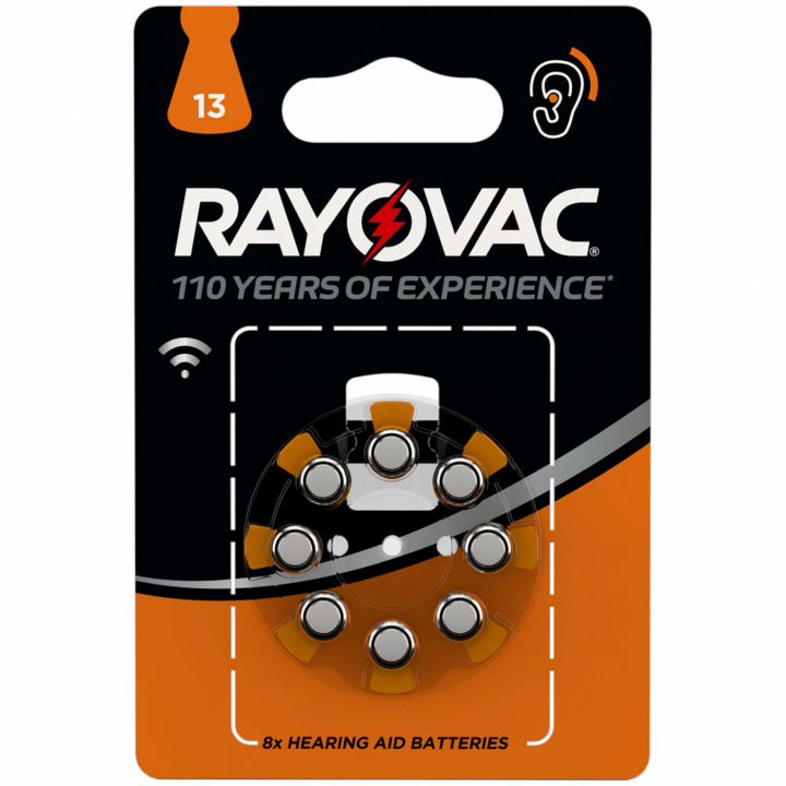 Rayovac Acoustic Special 13 PR48 for høreapparater 8-pk i gruppen Elektronikk / Batterier & Ladere / Batterier / Høreapparatbatterier hos TP E-commerce Nordic AB (C02834)