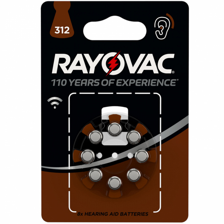 Rayovac Acoustic Special 312 PR41 for høreapparater 8-pk i gruppen Elektronikk / Batterier & Ladere / Batterier / Høreapparatbatterier hos TP E-commerce Nordic AB (C02835)