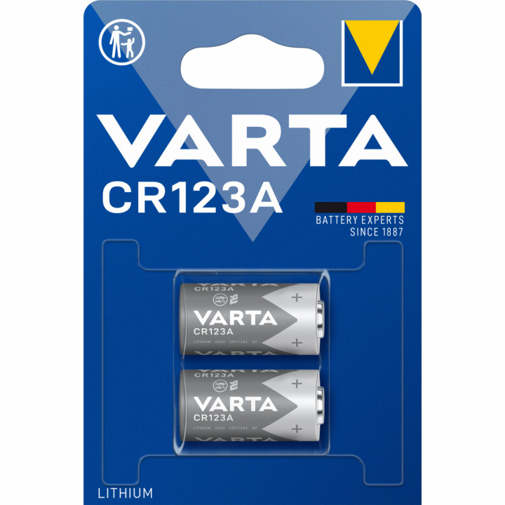 CR123A 3V Lithiumbatteri 2-pac i gruppen Elektronikk / Batterier & Ladere / Batterier / Andre hos TP E-commerce Nordic AB (C02843)