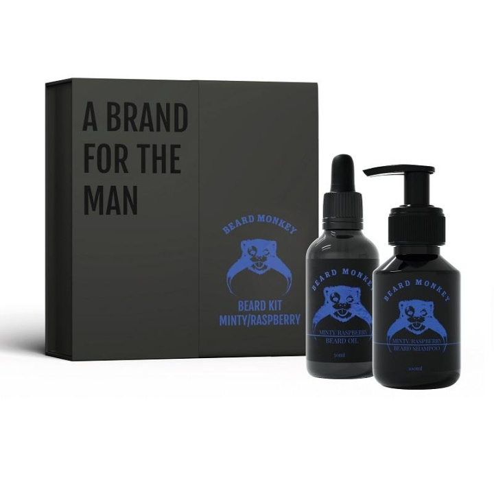 Beard Monkey Beard Monkey Gavesett Beard Kit Minty/Raspberry 2023 i gruppen HELSE OG SKJØNNHET / Hår & styling / Skjeggpleie / Skjeggolje hos TP E-commerce Nordic AB (C03125)