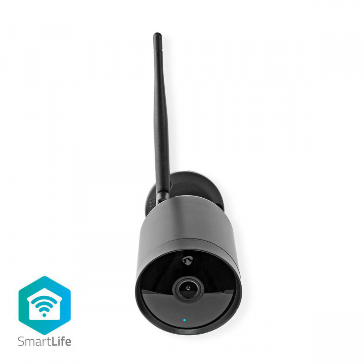 Nedis SmartLife Utendørs kamera | Wi-Fi | Full HD 1080p | IP65 | Cloud Storage (valgfritt) / microSD (ikke inkludert) | 12 V DC | Med bevegelses sensor | Nattsyn | Sort i gruppen HJEM, HUS OG HAGE / Alarm, Sikkerhet og overvåking / Overvåkingskameraer / Digitalt (nettverk) / Utendørs kameraer hos TP E-commerce Nordic AB (C03292)