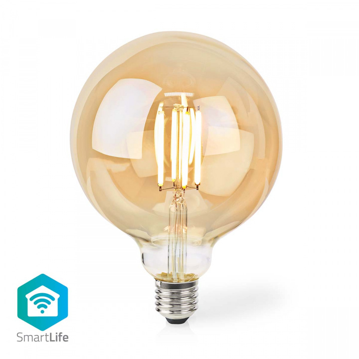 Nedis SmartLife LED Lyspære | Wi-Fi | E27 | 806 lm | 7 W | Varm Hvit | 1800 - 3000 K | Glass | Android™ / IOS | Globe | 1 stk i gruppen HJEM, HUS OG HAGE / Smarthus / Smart belysning hos TP E-commerce Nordic AB (C03301)