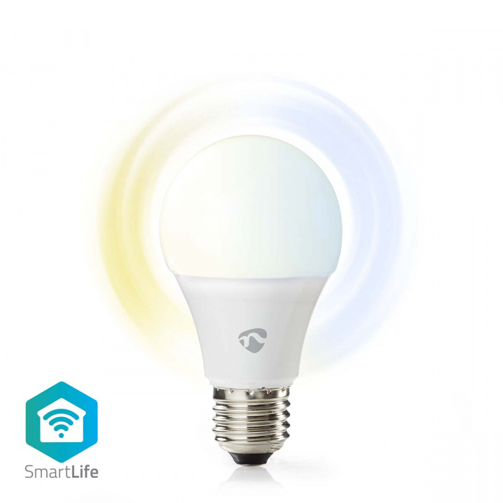 Nedis SmartLife LED-Pære | Wi-Fi | E27 | 806 lm | 9 W | Varm til avkjølt hvitt | 2700 - 6500 K | Android™ / IOS | pære | 1 stk i gruppen HJEM, HUS OG HAGE / Smarthus / Smart belysning hos TP E-commerce Nordic AB (C03304)