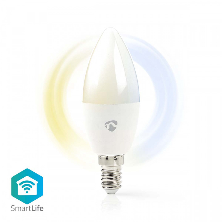 Nedis SmartLife LED-Pære | Wi-Fi | E14 | 470 lm | 4.9 W | Varm til avkjølt hvitt | 2700 - 6500 K | Android™ / IOS | Lyshvit | 1 stk i gruppen HJEM, HUS OG HAGE / Smarthus / Smart belysning hos TP E-commerce Nordic AB (C03305)