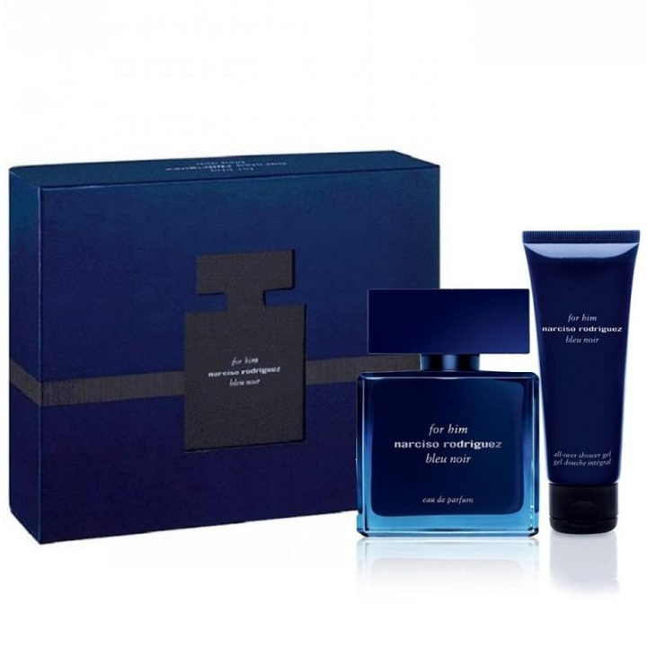 Gavesett Narciso Rodriguez Bleu Noir for Him Edp 50ml + Shower Gel 75ml i gruppen HELSE OG SKJØNNHET / Duft og parfyme / Parfyme / Parfyme for han hos TP E-commerce Nordic AB (C03350)
