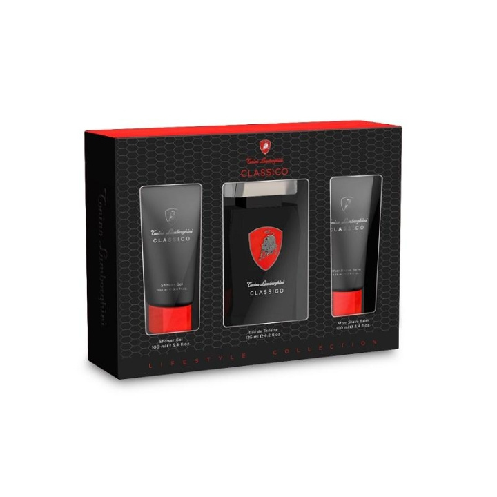 Giftset Lamborghini Classico Edt 125ml + Shower Gel 100ml + Aftershave Balm 100ml i gruppen HELSE OG SKJØNNHET / Gavesett / Gavesett for ham hos TP E-commerce Nordic AB (C03354)